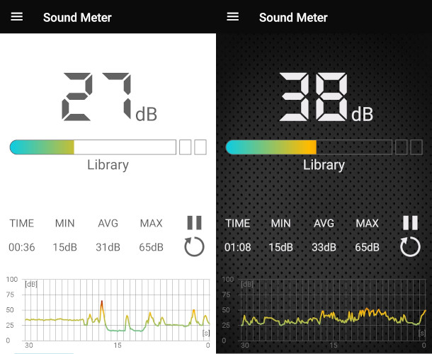 sonómetro de exa tools para iOS y Android
